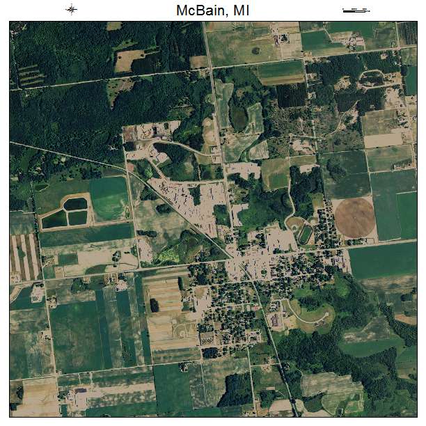 McBain, MI air photo map