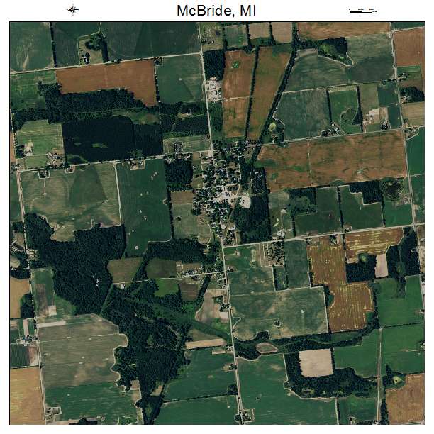 McBride, MI air photo map