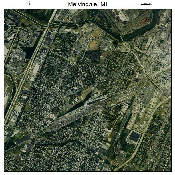 Melvindale, MI air photo map