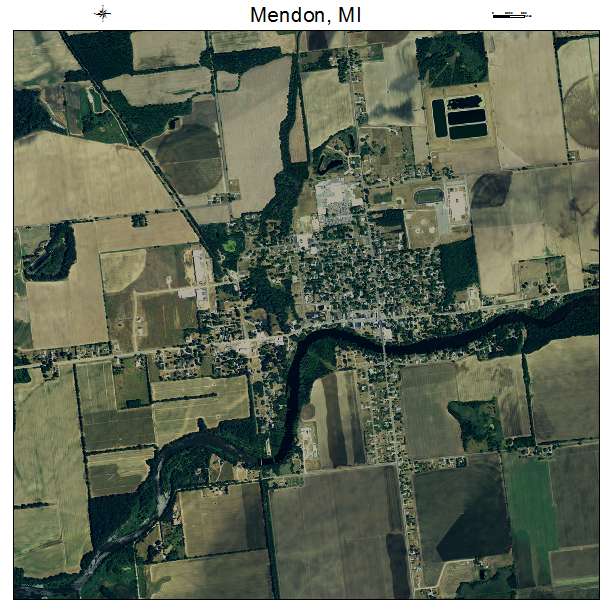 Mendon, MI air photo map