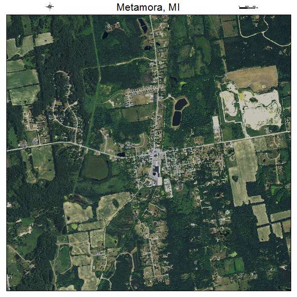 Metamora, MI air photo map