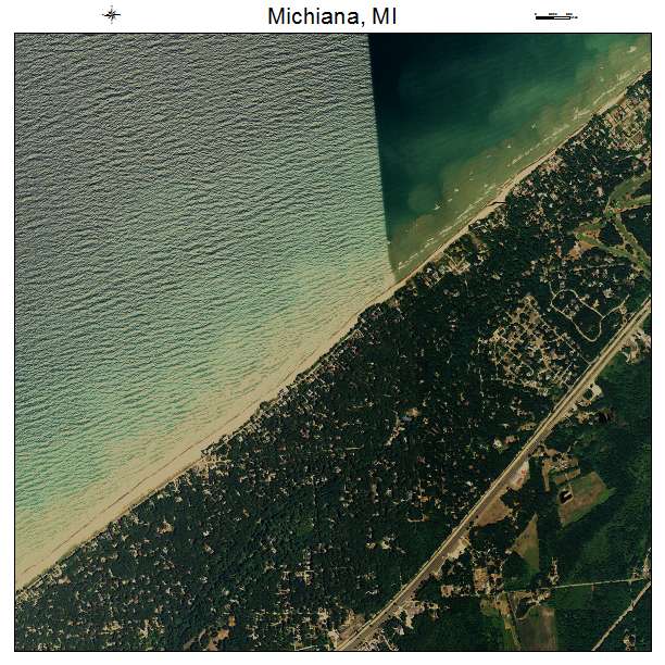 Michiana, MI air photo map