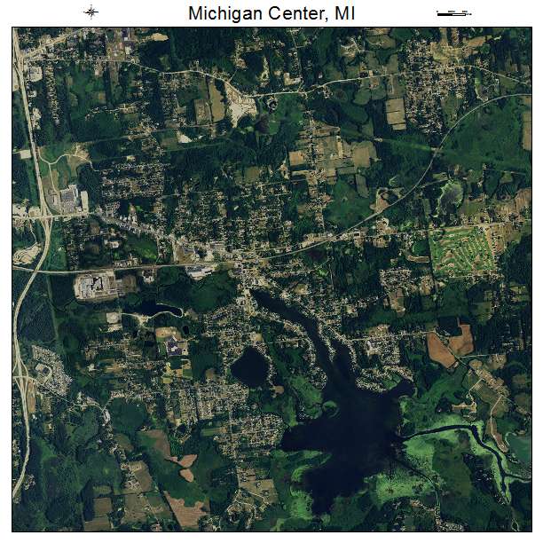 Michigan Center, MI air photo map
