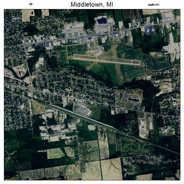 Middletown, MI air photo map