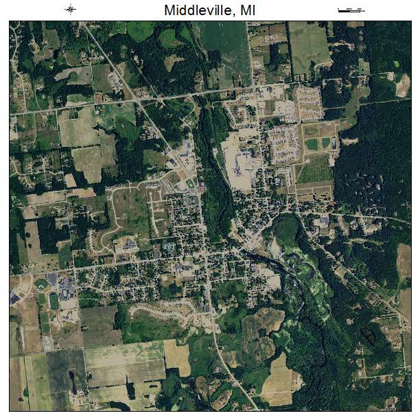 Middleville, MI air photo map