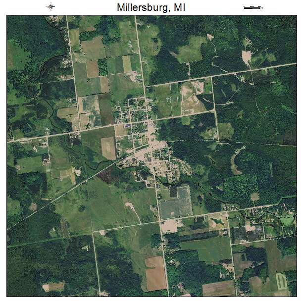 Millersburg, MI air photo map