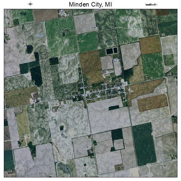 Minden City, MI air photo map