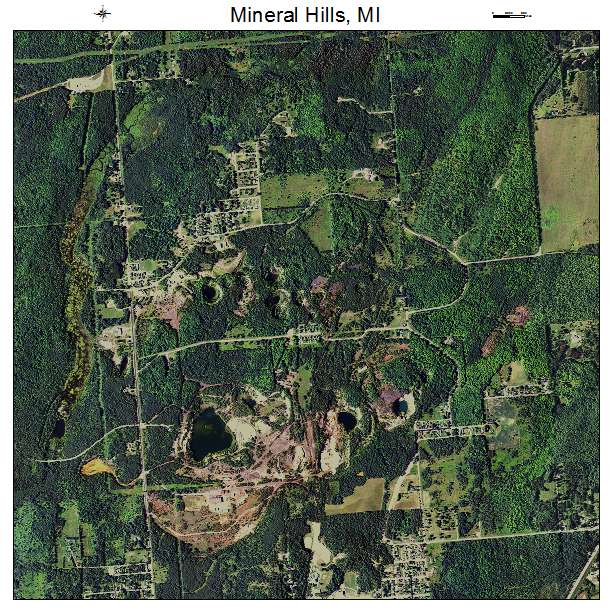Mineral Hills, MI air photo map