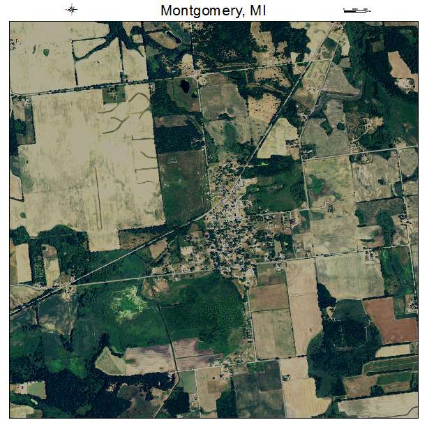 Montgomery, MI air photo map