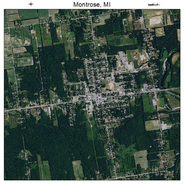 Montrose, MI air photo map