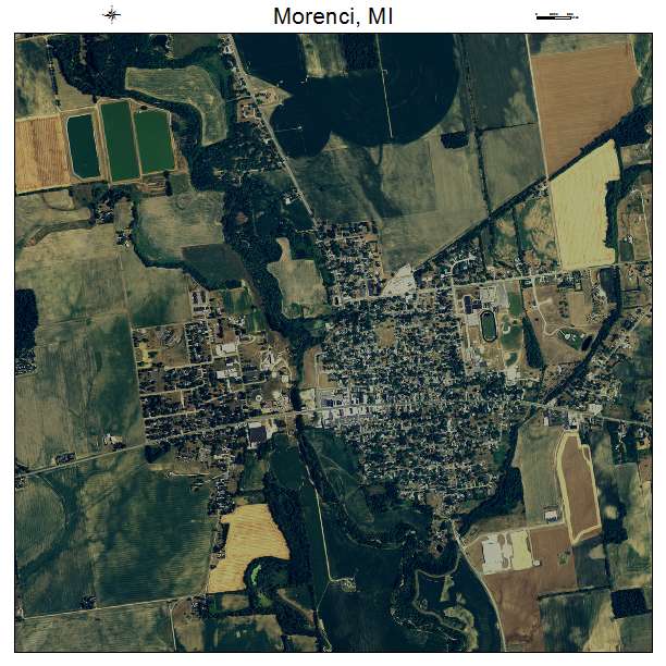 Morenci, MI air photo map