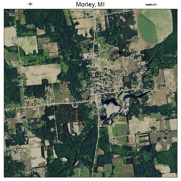 Morley, MI air photo map