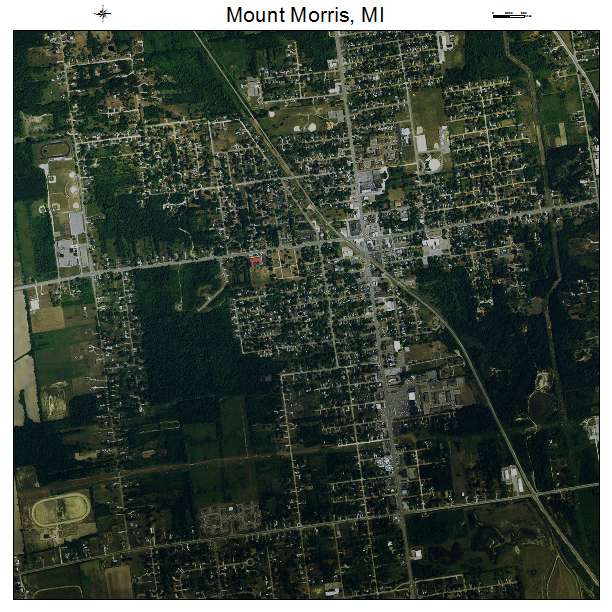 Mount Morris, MI air photo map