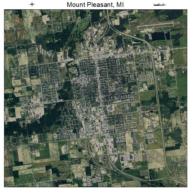 Mount Pleasant, MI air photo map