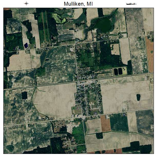 Mulliken, MI air photo map