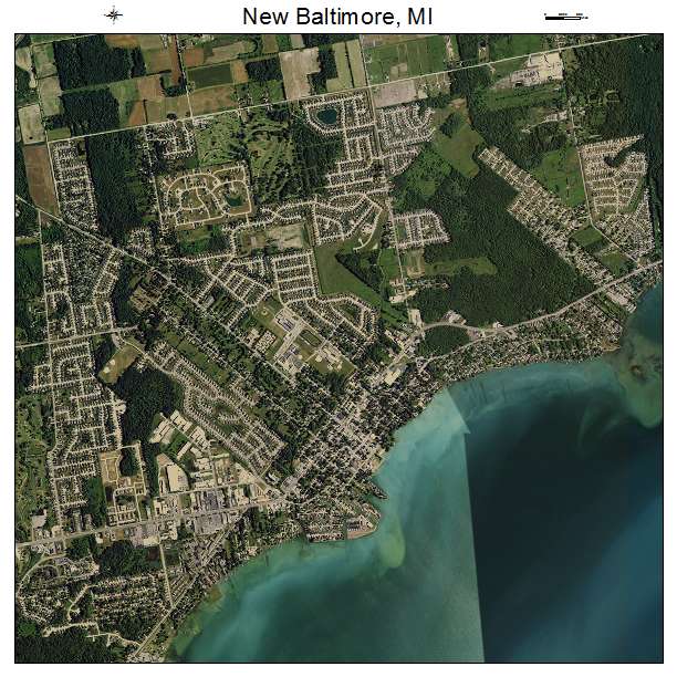 New Baltimore, MI air photo map