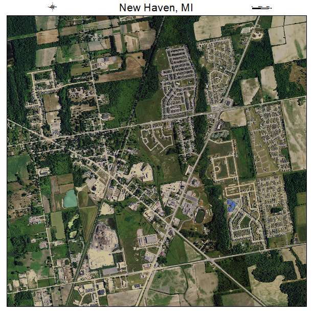New Haven, MI air photo map