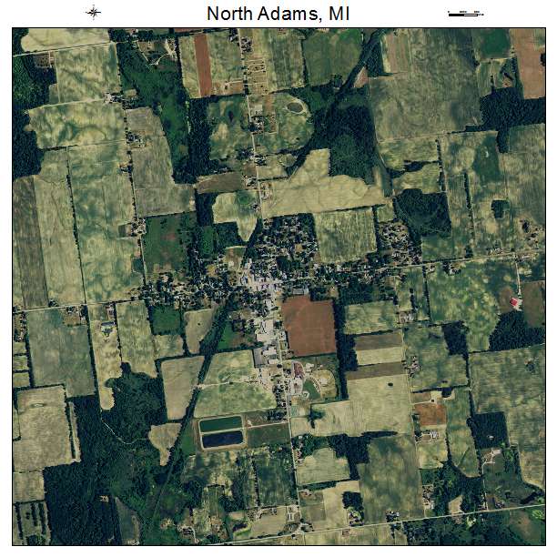 North Adams, MI air photo map