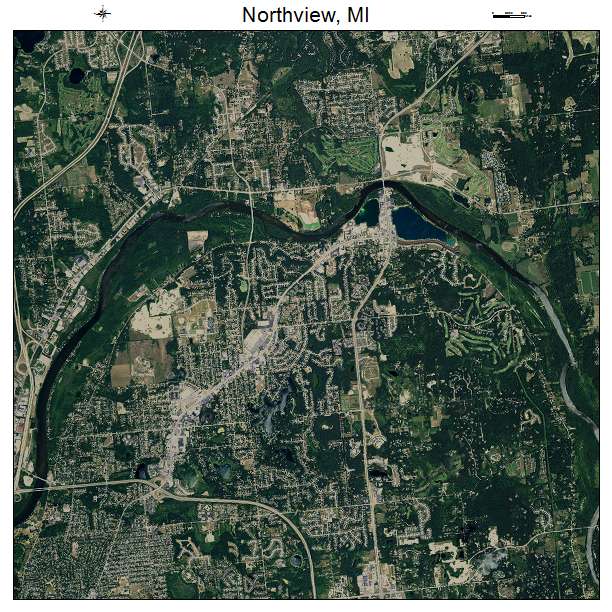 Northview, MI air photo map