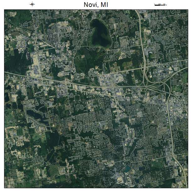 Novi, MI air photo map