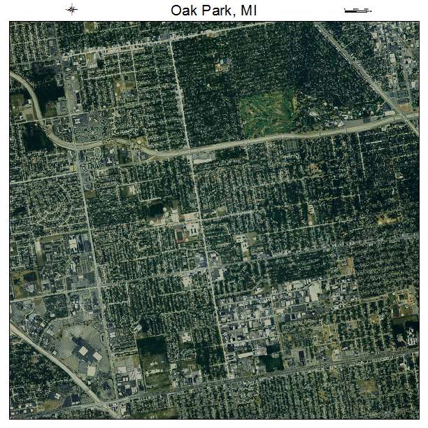 Oak Park, MI air photo map