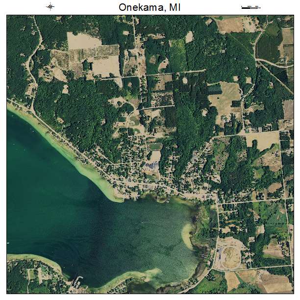 Onekama, MI air photo map