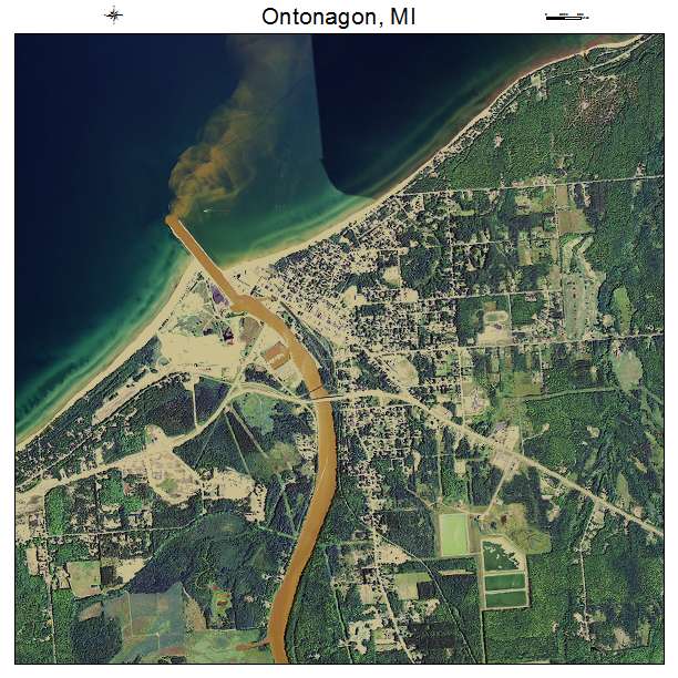 Ontonagon, MI air photo map