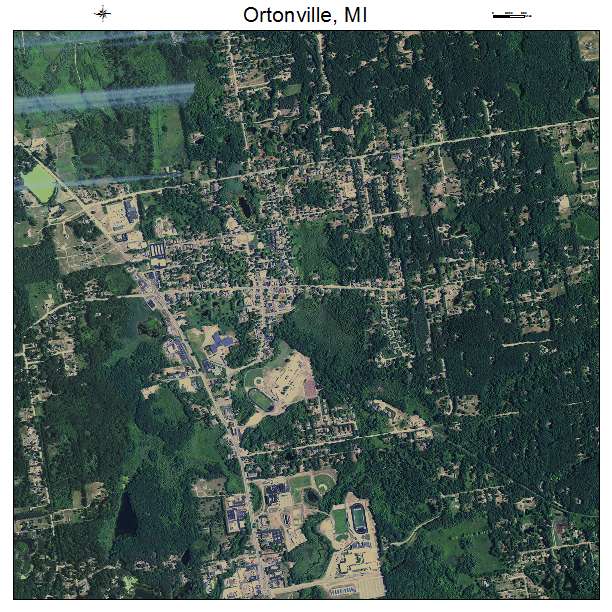 Ortonville, MI air photo map