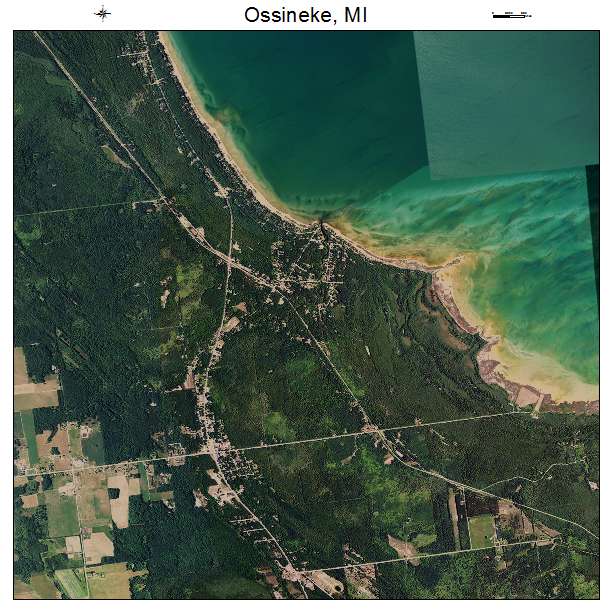 Ossineke, MI air photo map