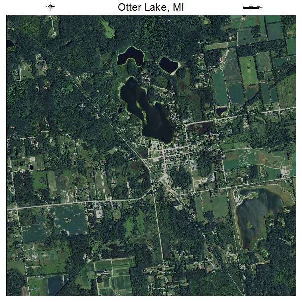 Otter Lake, MI air photo map