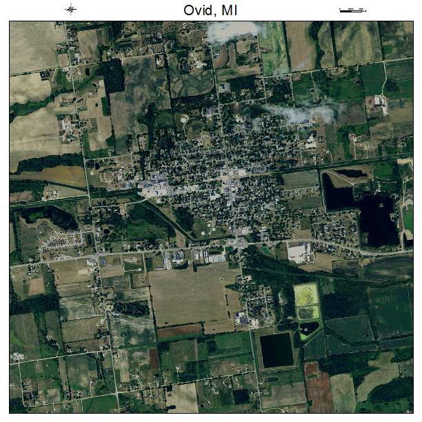 Ovid, MI air photo map
