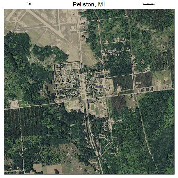Pellston, MI air photo map