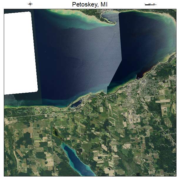 Petoskey, MI air photo map