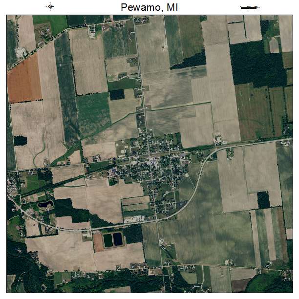 Pewamo, MI air photo map