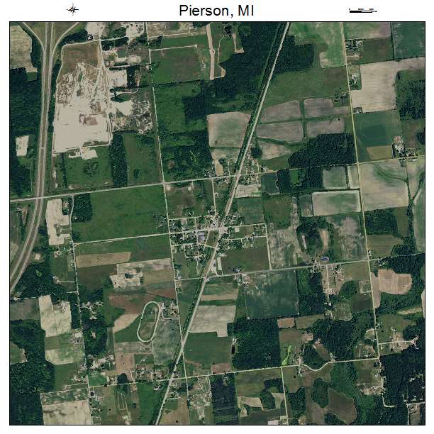 Pierson, MI air photo map