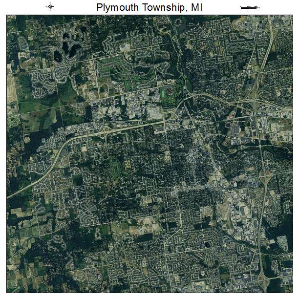 Plymouth Township, MI air photo map