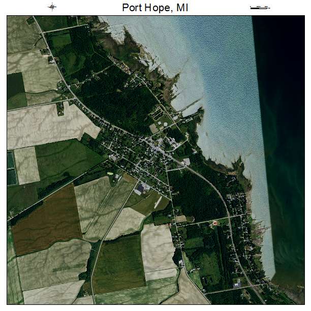 Port Hope, MI air photo map