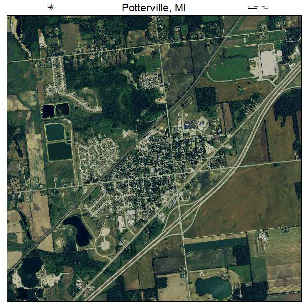 Potterville, MI air photo map