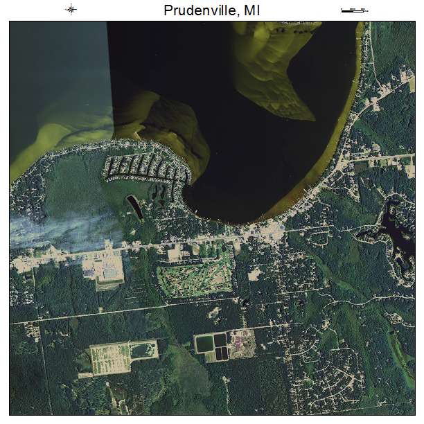 Prudenville, MI air photo map
