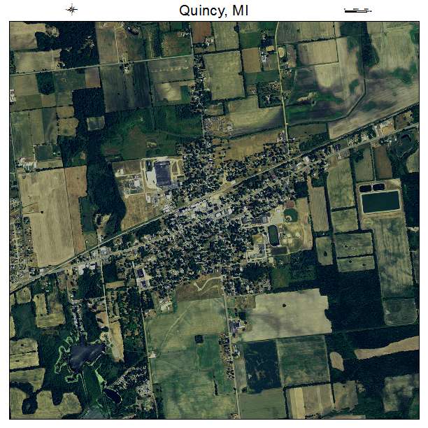 Quincy, MI air photo map