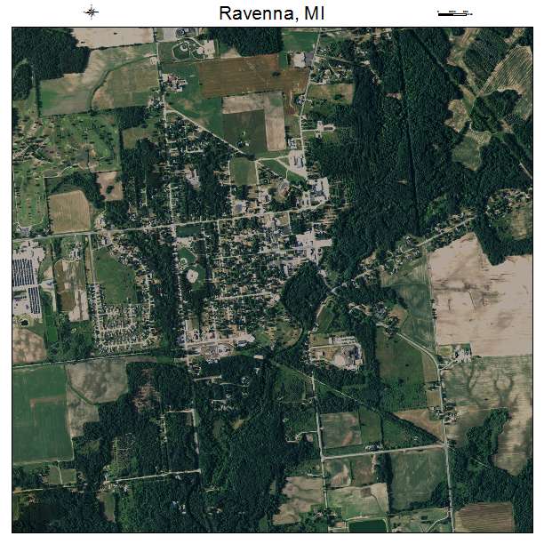 Ravenna, MI air photo map