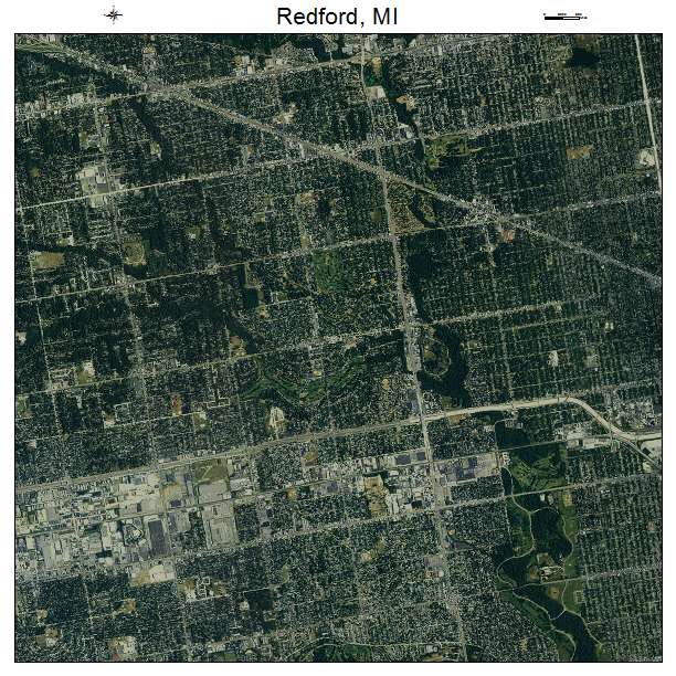 Redford, MI air photo map