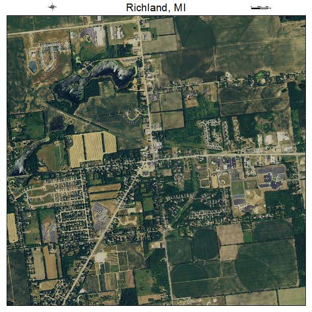 Richland, MI air photo map