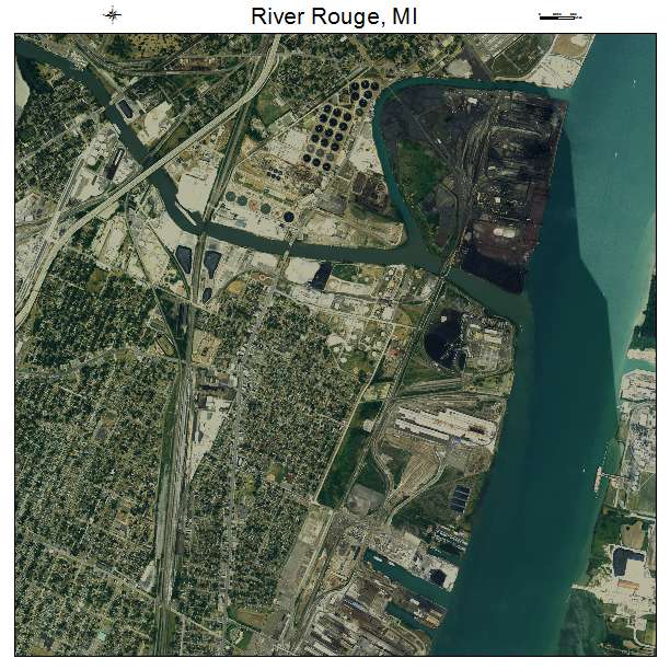 River Rouge, MI air photo map