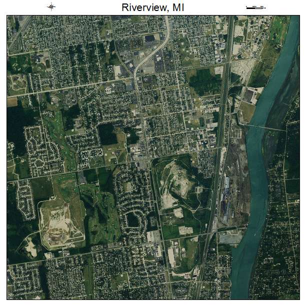 Riverview, MI air photo map