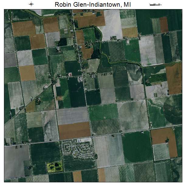 Robin Glen Indiantown, MI air photo map
