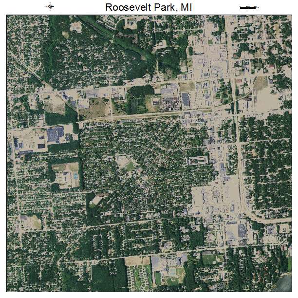 Roosevelt Park, MI air photo map