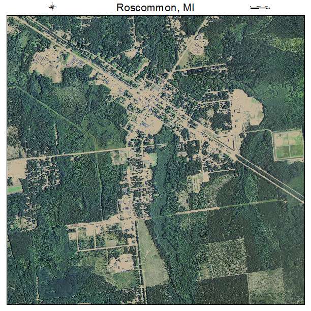 Roscommon, MI air photo map