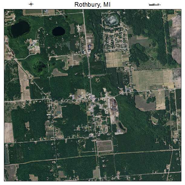 Rothbury, MI air photo map
