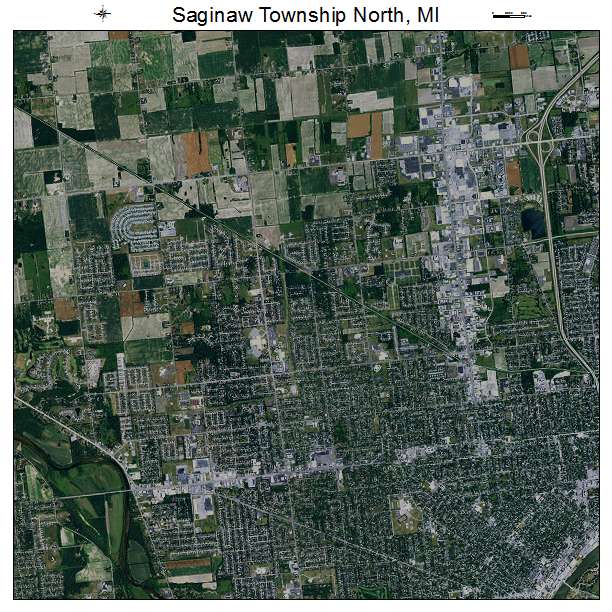 Saginaw Township North, MI air photo map